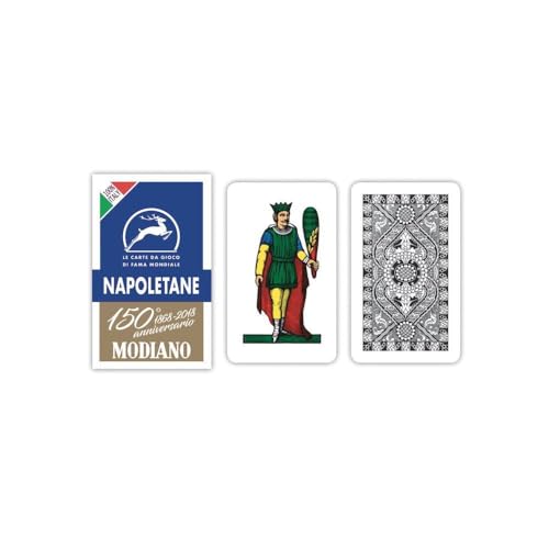 Modiano Blaue Napoletane Spielkarten zum 150. Jahrestag von Modiano