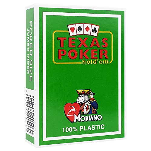Modiano Kunststoff Texas Poker Jumbo-Spielkarten mit von Modiano