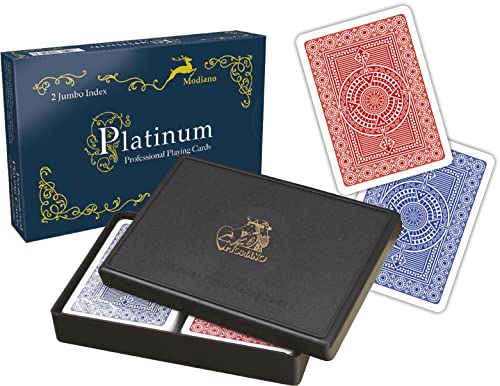 Modiano 2 Jumbo Index Ramino Platinum Spielkarten von Modiano