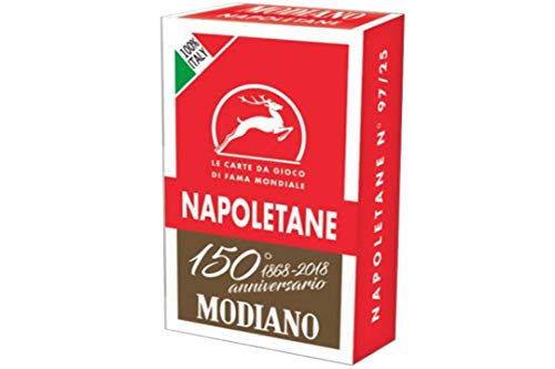 Modiano 300080 Carte dei 150 anni Neapoletanische Karten, Napoletane Rosse, M von Modiano
