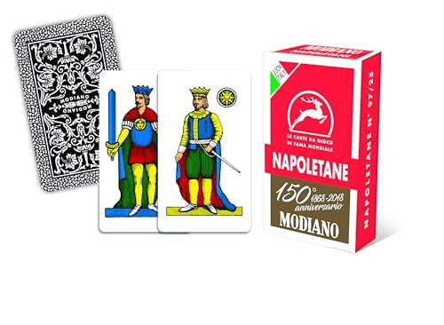 Modiano Neapoletanische Karten von 150 Jahren, Rot, 300080 Modiano Neapoletanische Karten von 150 Jahren, Rot, 300080 von Modiano