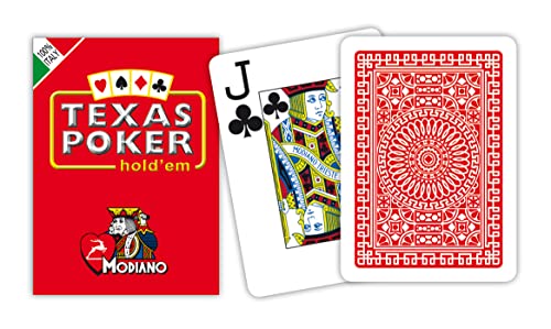 Modiano Texas Poker Hold'em 2 Jumbo Index Rot Club von Modiano