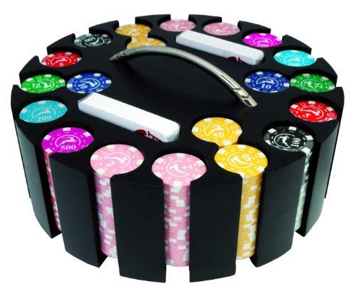 Modiano Poker mit Halterung (Holz, 500 Chips 14 g) [Import Italien] von Modiano