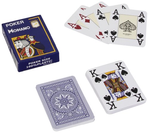 Modiano 300481 Poker Spielkarten, Blau von Modiano