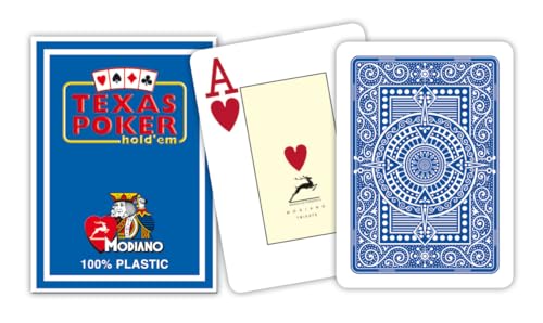 Modiano 300545 Texas Poker Blu, Dunkelblau von Modiano