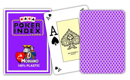 Modiano Texas Poker 4 Mini Index lila Texas Poker von Modiano
