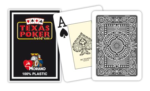 Modiano Texas Poker Hold'em 2 Jumbo Index Schwarz von Modiano