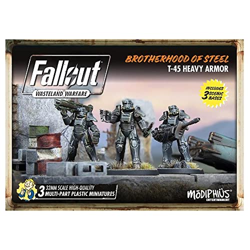 Modiphius Entertainment | Fallout Wasteland Warfare | Brother of Steel Heavy Armour | Miniatures | Unpainted von Flat River Group