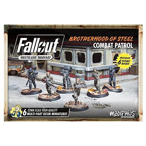 Modiphius Entertainment | Fallout Wasteland Warfare | Brotherhood of Steel: Combat Patrol | Miniatures | Unpainted Modiphius Entertainment | Fallout Wasteland Warfare | Brotherhood of Steel: Combat Patrol | Miniatures | Unpainted von Flat River Group
