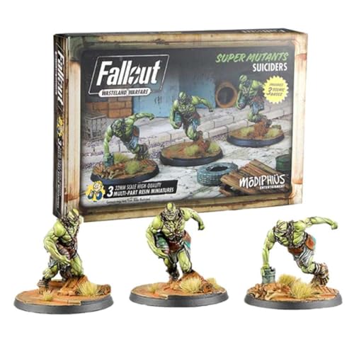 Modiphius Entertainment | Fallout Wasteland Warfare | Super Mutants: Suiciders | Miniatures | Unpainted Modiphius Entertainment | Fallout Wasteland Warfare | Super Mutants: Suiciders | Miniatures | Unpainted von Modiphius