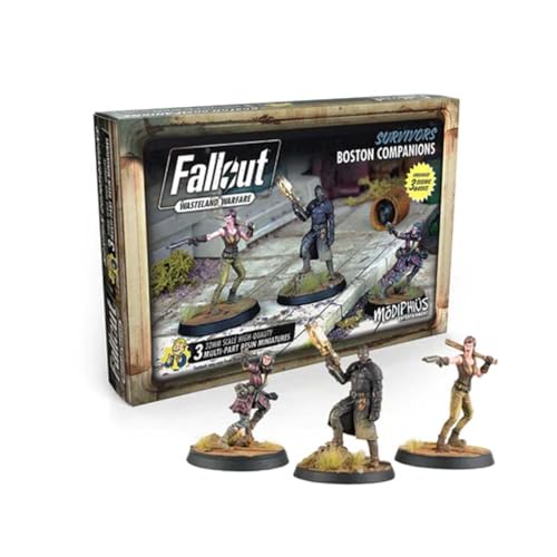 Modiphius Entertainment | Fallout Wasteland Warfare | Survivors: Boston Companions | Miniatures | Unpainted Modiphius Entertainment | Fallout Wasteland Warfare | Survivors: Boston Companions | Miniatures | Unpainted von Modiphius