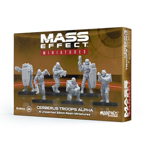 Mass Effect Cerberus Forces Alpha-Sammler-Miniatur-Set aus Kunstharz – werten Sie Ihr Spiel mit Tisch-Miniaturen auf. Ab 14 Jahren, 1–4 Spieler, 45–90 Minuten Spielzeit, hergestellt von Modiphius Mass Effect Cerberus Forces Alpha-Sammler-Miniatur-Set aus Kunstharz – werten Sie Ihr Spiel mit Tisch-Miniaturen auf. Ab 14 Jahren, 1–4 Spieler, 45–90 Minuten Spielzeit, hergestellt von Modiphius von Modiphius