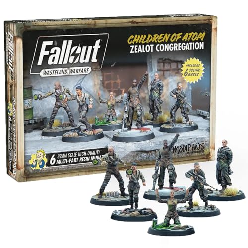 Modiphius Entertainment | Fallout Wasteland Warfare | Children of Atom Zealot Congregation | Miniatures | Unpainted von Modiphius