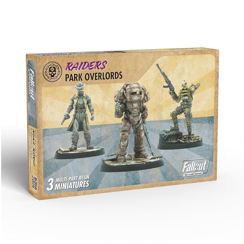 Modiphius: Fallout: Wasteland Warfare - Raiders Overlords - 3 Figuren, Nuka World Wave, 32mm mehrteilige Kunstharz unlackierte Miniaturen, RPG, Szenische Basen von Modiphius