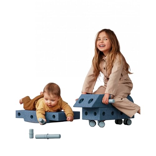 Modu Spielzeug Marke Modell 20 TLG. Baukasten Starter-Setset Playsystem Explorer von 0-6 Jahre - Deep Blue/Sky Blue von Modu