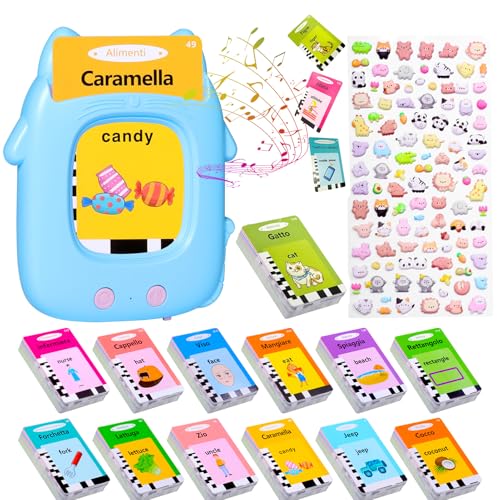 Flashcards Montessori Italienisch und Englisch, 244 Wörter Talking Flash Cards mit DIY Aufkleber, Flash Card Vokabolo Spiele Montessori Lernspiel für Kinder Flashcards Montessori Italienisch und Englisch, 244 Wörter Talking Flash Cards mit DIY Aufkleber, Flash Card Vokabolo Spiele Montessori Lernspiel für Kinder von Moerstar