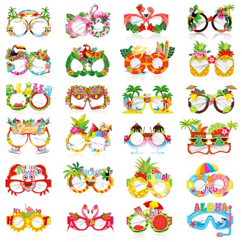 Moerstar 24 Stück Hawaiianische Partybrillen, Papierbrille für Hawaii-Partys, lustige Fotobrille für tropische hawaiianische Partys, geeignet für Hawaii-Party, für Kinder Erwachsene Moerstar 24 Stück Hawaiianische Partybrillen, Papierbrille für Hawaii-Partys, lustige Fotobrille für tropische hawaiianische Partys, geeignet für Hawaii-Party, für Kinder Erwachsene von Moerstar