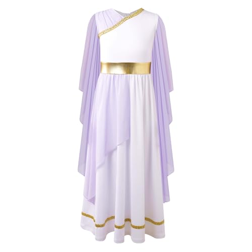 Moggemol Kleid Kind Griechische Göttin Prinzessin Griechenland Mittelalterlich Vintage Abendkleid Kostüm Cosplay Halloween Fest Karneval Aufführung 516 Jahre Lavendel 158-164 Moggemol Kleid Kind Griechische Göttin Prinzessin Griechenland Mittelalterlich Vintage Abendkleid Kostüm Cosplay Halloween Fest Karneval Aufführung 516 Jahre Lavendel 158-164 von Moggemol