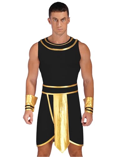 Moggemol Kostüm Verkleidung Griechische Toga Luxus Herren Ärmellos Gladiator Rock Herren Griechischer Gott Antikes Rom Römischer Kaiser Cosplay Karneval Fest S3xl Schwarz M Moggemol Kostüm Verkleidung Griechische Toga Luxus Herren Ärmellos Gladiator Rock Herren Griechischer Gott Antikes Rom Römischer Kaiser Cosplay Karneval Fest S3xl Schwarz M von Moggemol