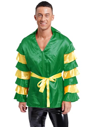 Moggemol Spanischer Rumba Kostüm Für Herren Erwachsene Top Jacke Mit Langen Ärmeln Karneval Halloween Kostüm Größe S Bis 4xl Grün XXL Moggemol Spanischer Rumba Kostüm Für Herren Erwachsene Top Jacke Mit Langen Ärmeln Karneval Halloween Kostüm Größe S Bis 4xl Grün XXL von Moggemol