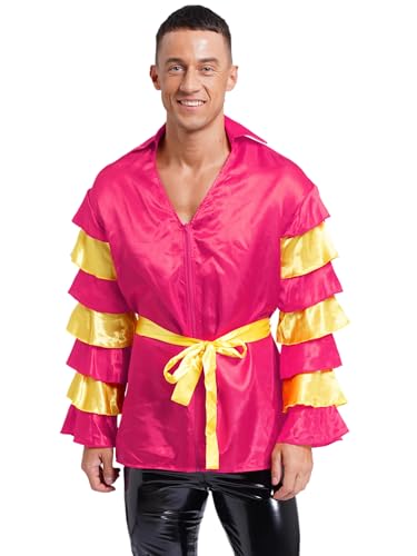 Moggemol Spanischer Rumba Kostüm Für Herren Erwachsene Top Jacke Mit Langen Ärmeln Karneval Halloween Kostüm Größe S Bis 4xl Knalliges Pink XXL Moggemol Spanischer Rumba Kostüm Für Herren Erwachsene Top Jacke Mit Langen Ärmeln Karneval Halloween Kostüm Größe S Bis 4xl Knalliges Pink XXL von Moggemol