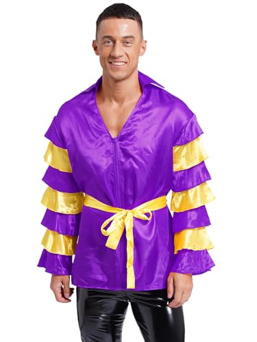 Moggemol Spanischer Rumba Kostüm Für Herren Erwachsene Top Jacke Mit Langen Ärmeln Karneval Halloween Kostüm Größe S Bis 4xl Lila L Moggemol Spanischer Rumba Kostüm Für Herren Erwachsene Top Jacke Mit Langen Ärmeln Karneval Halloween Kostüm Größe S Bis 4xl Lila L von Moggemol