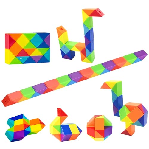 Moguri 6 Stück Magic Snake, Magische Schlange mit 24 Blöcken pro Snake, Mitgebsel Kindergeburtstag, Schultüte Füllung Geschenke, Knobelspiele für Kinder und Erwachsene Moguri 6 Stück Magic Snake, Magische Schlange mit 24 Blöcken pro Snake, Mitgebsel Kindergeburtstag, Schultüte Füllung Geschenke, Knobelspiele für Kinder und Erwachsene von Moguri
