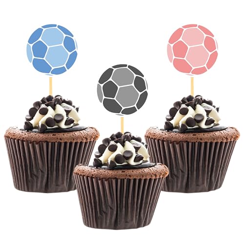 24 Stück Handball Cupcake Topper, Tortendeko Handball für Geburtstag Deko, Fan Party, Kinder Party Dekoration von Moitkptt