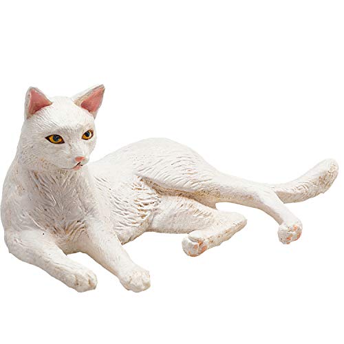 Mojo 387368 Katze liegend weiß 6 cm Bauernhoftiere von MOJO