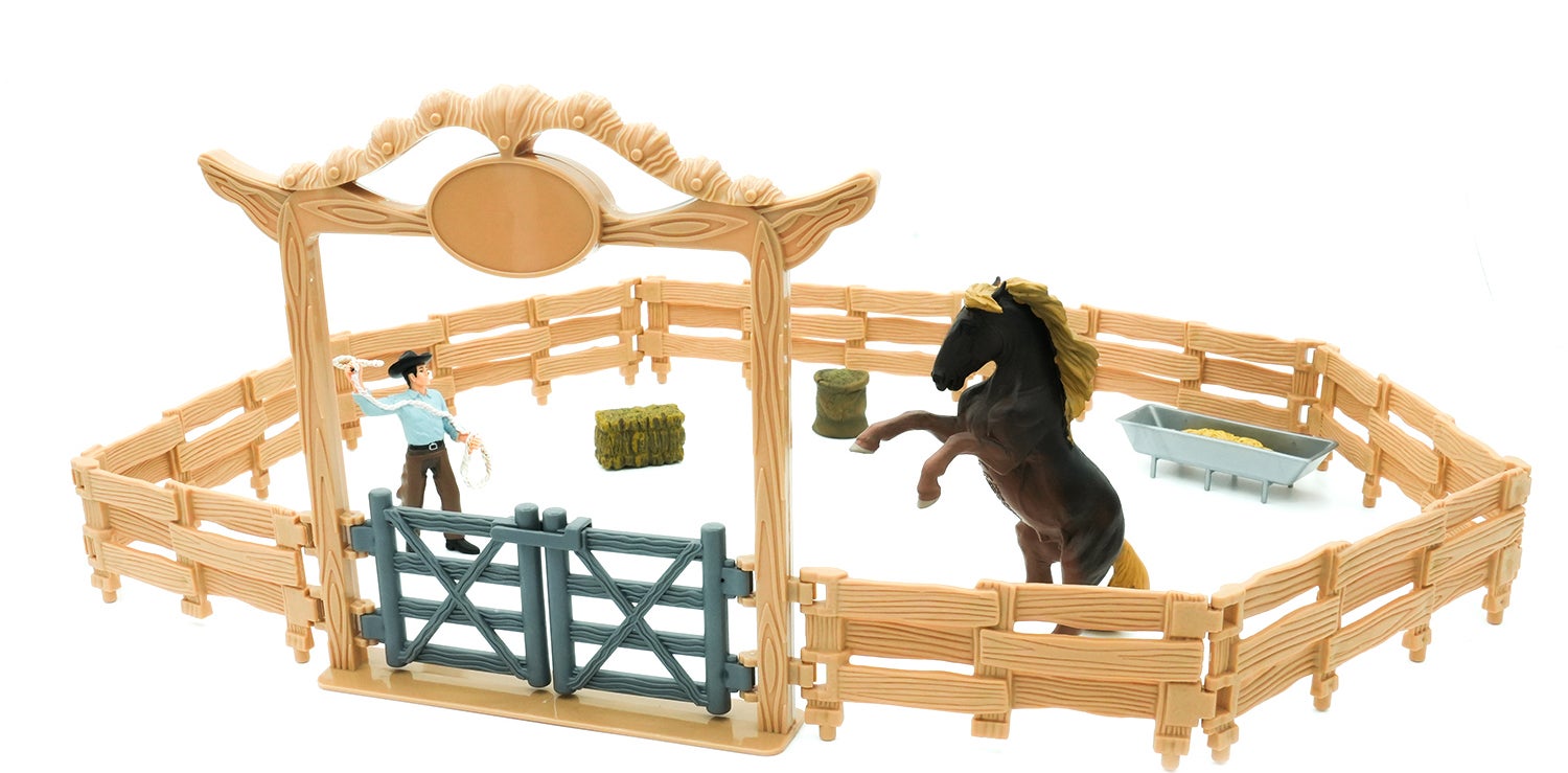 Mojo Western Ranch Corral Paddock mit Pferd 14 Teile Mojo Western Ranch Corral Paddock mit Pferd 14 Teile von Mojo