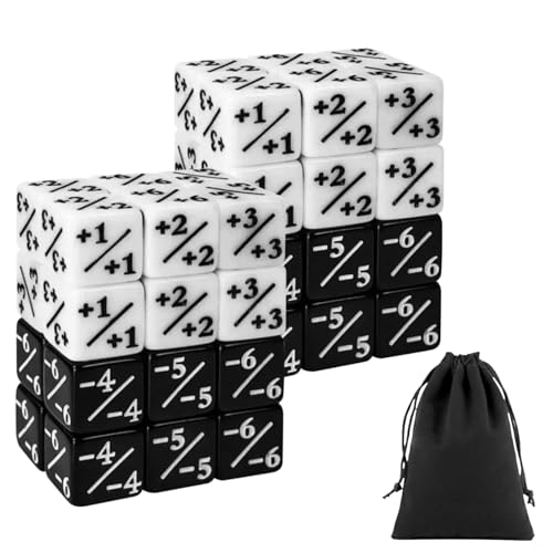 Mokaskaidj 48Pcs Würfel Zähler, Magic The Gathering Würfel, Magic The Gathering Zubehör mit Aufbewahrungsbeuteln, Loyalität Würfel für Alle Arten von Tischspielen, Partys, Familienfeiern Mokaskaidj 48Pcs Würfel Zähler, Magic The Gathering Würfel, Magic The Gathering Zubehör mit Aufbewahrungsbeuteln, Loyalität Würfel für Alle Arten von Tischspielen, Partys, Familienfeiern von Mokaskaidj