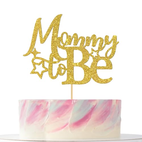 Tortenaufsatz "Mommy to be", "Best Mom Ever" – Schwangere Geschlechtsoffenbarung, Party-Kuchendekoration, goldener Glitzer Tortenaufsatz "Mommy to be", "Best Mom Ever" – Schwangere Geschlechtsoffenbarung, Party-Kuchendekoration, goldener Glitzer von Mokonate