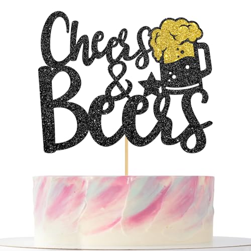 Tortenaufsatz mit Aufschrift "Cheers & Beers", Aufschrift "Hello Summer" für den Sommer, Geburtstag, Hochzeit, Jahrestag, Junggesellinnenabschied, Brautparty, Verlobung, Ruhestand, Party Tortenaufsatz mit Aufschrift "Cheers & Beers", Aufschrift "Hello Summer" für den Sommer, Geburtstag, Hochzeit, Jahrestag, Junggesellinnenabschied, Brautparty, Verlobung, Ruhestand, Party von Mokonate