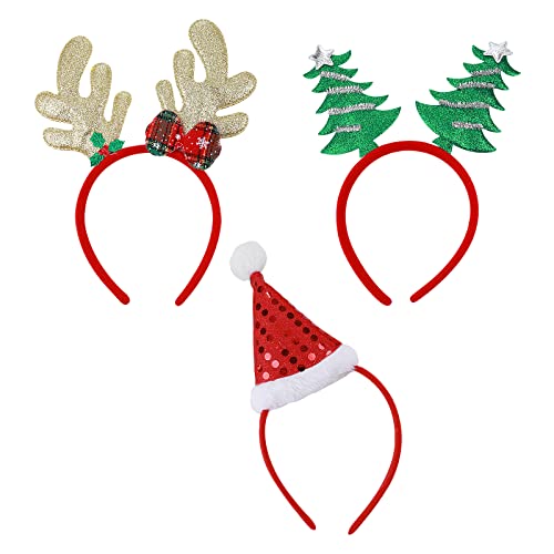 Molain 3 STÜCKE Weihnachtsstirnbänder Rentiergeweih Weihnachtsmütze Baum Weihnachtsmann Schneemann Kostüm Haarband Urlaub Partybevorzugung Jahreszeiten Themen Kopfbedeckung Haarstyling Zubehör Molain 3 STÜCKE Weihnachtsstirnbänder Rentiergeweih Weihnachtsmütze Baum Weihnachtsmann Schneemann Kostüm Haarband Urlaub Partybevorzugung Jahreszeiten Themen Kopfbedeckung Haarstyling Zubehör von Molain