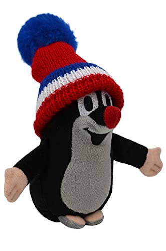Plüschtier Kuscheltier 15 cm Original Der Kleine Maulwurf mit Rot Mütze, Stehend Stofftier Schmusetier für Kinder Baby Jungen Mädchen von Mole