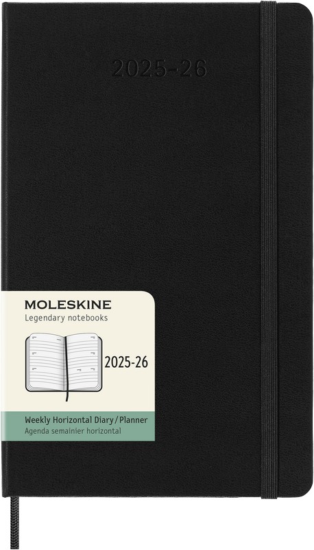 Moleskine 18 Monatskalender 2026 Studienplaner 1 Woche auf 2 Seiten horizontal Large Hardcover Schwarz Moleskine 18 Monatskalender 2026 Studienplaner 1 Woche auf 2 Seiten horizontal Large Hardcover Schwarz von Moleskine