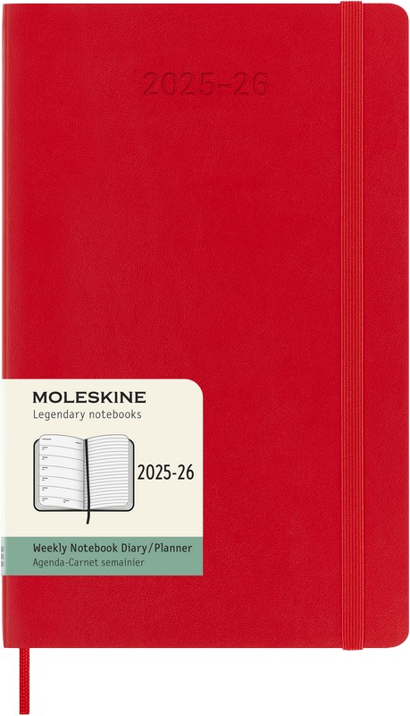 Moleskine 18 Monatskalender & Notizbuch 2026 Studienplaner 1 Woche auf 1 Seite Large Softcover Scharlachrot Moleskine 18 Monatskalender & Notizbuch 2026 Studienplaner 1 Woche auf 1 Seite Large Softcover Scharlachrot von Moleskine