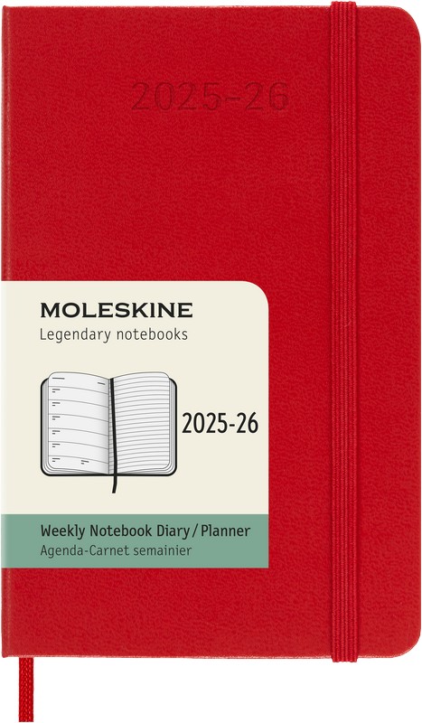 Moleskine 18 Monatskalender & Notizbuch 2026 Studienplaner 1 Woche auf 1 Seite Pocket Hardcover Scharlachrot Moleskine 18 Monatskalender & Notizbuch 2026 Studienplaner 1 Woche auf 1 Seite Pocket Hardcover Scharlachrot von Moleskine