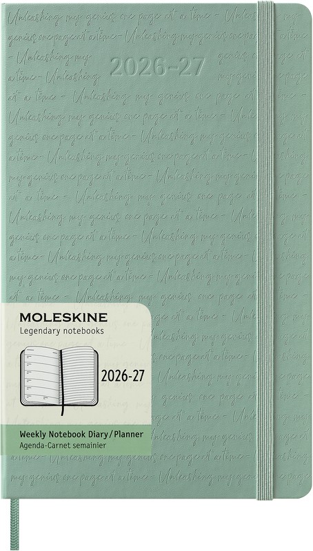 Moleskine 18 Monatskalender & Notizbuch 2027 Studienplaner 1 Woche auf 1 Seite Large Hardcover Salbeigrün Moleskine 18 Monatskalender & Notizbuch 2027 Studienplaner 1 Woche auf 1 Seite Large Hardcover Salbeigrün von Moleskine