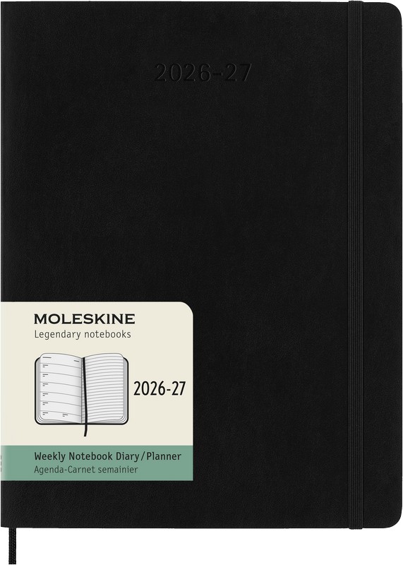 Moleskine 18 Monatskalender & Notizbuch 2027 Studienplaner 1 Woche auf 1 Seite XL Softcover Schwarz Moleskine 18 Monatskalender & Notizbuch 2027 Studienplaner 1 Woche auf 1 Seite XL Softcover Schwarz von Moleskine