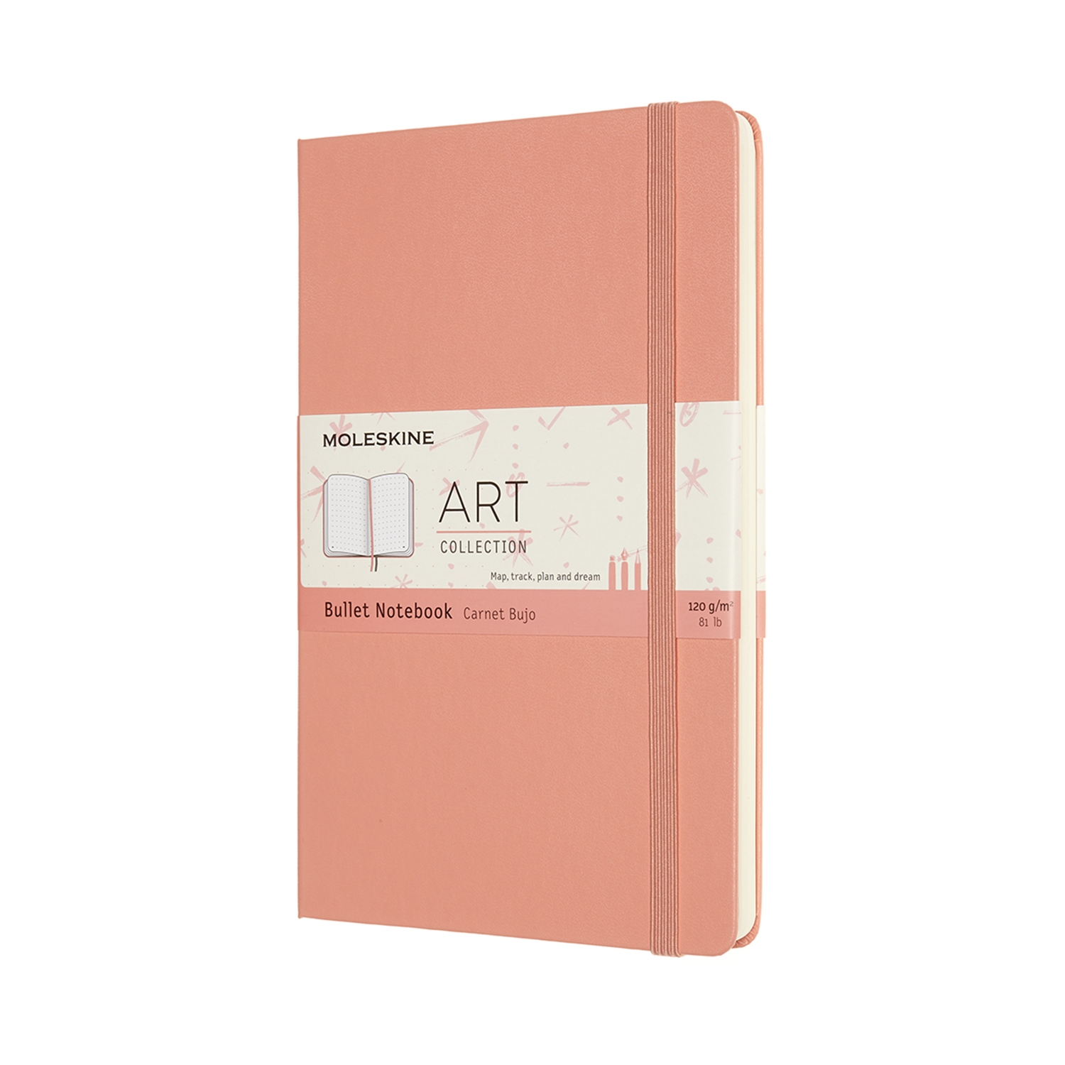 Moleskine Bullet Notebook Art Kollektion Large Hardcover Korrallenrosa Moleskine Bullet Notebook Art Kollektion Large Hardcover Korrallenrosa von Moleskine