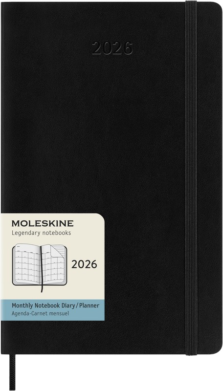 Moleskine Monats-Notizkalender 2026 Klassik 1 Monat auf 2 Seiten Large Softcover Schwarz Moleskine Monats-Notizkalender 2026 Klassik 1 Monat auf 2 Seiten Large Softcover Schwarz von Moleskine