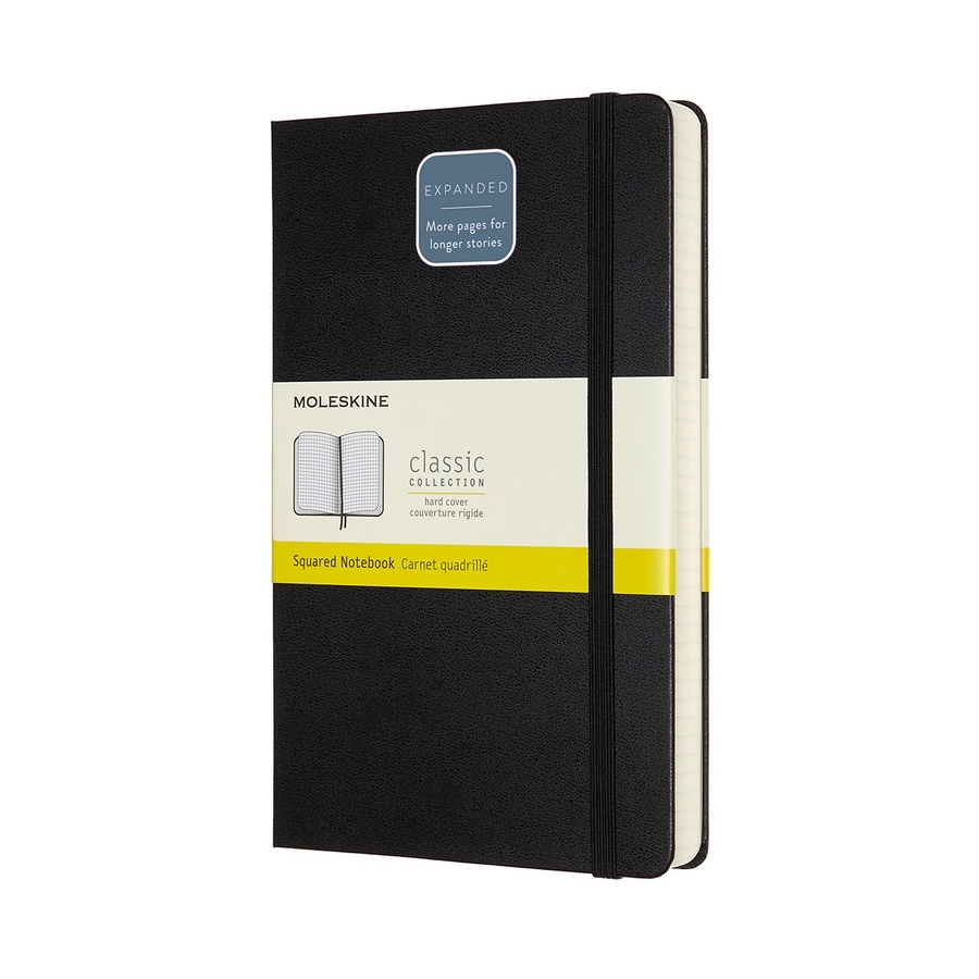 Moleskine Notizbuch Klassik Large Expanded Hardcover Schwarz, kariert Moleskine Notizbuch Klassik Large Expanded Hardcover Schwarz, kariert von Moleskine