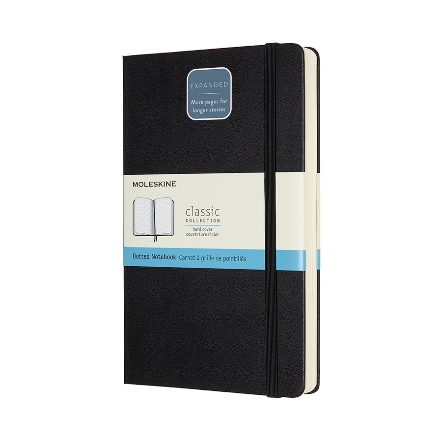 Moleskine Notizbuch Klassik Large Expanded Hardcover Schwarz, punktkariert Moleskine Notizbuch Klassik Large Expanded Hardcover Schwarz, punktkariert von Moleskine