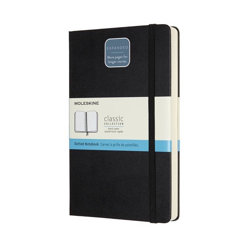 Moleskine Notizbuch Klassik Large Expanded Hardcover Schwarz, punktkariert Moleskine Notizbuch Klassik Large Expanded Hardcover Schwarz, punktkariert von Moleskine