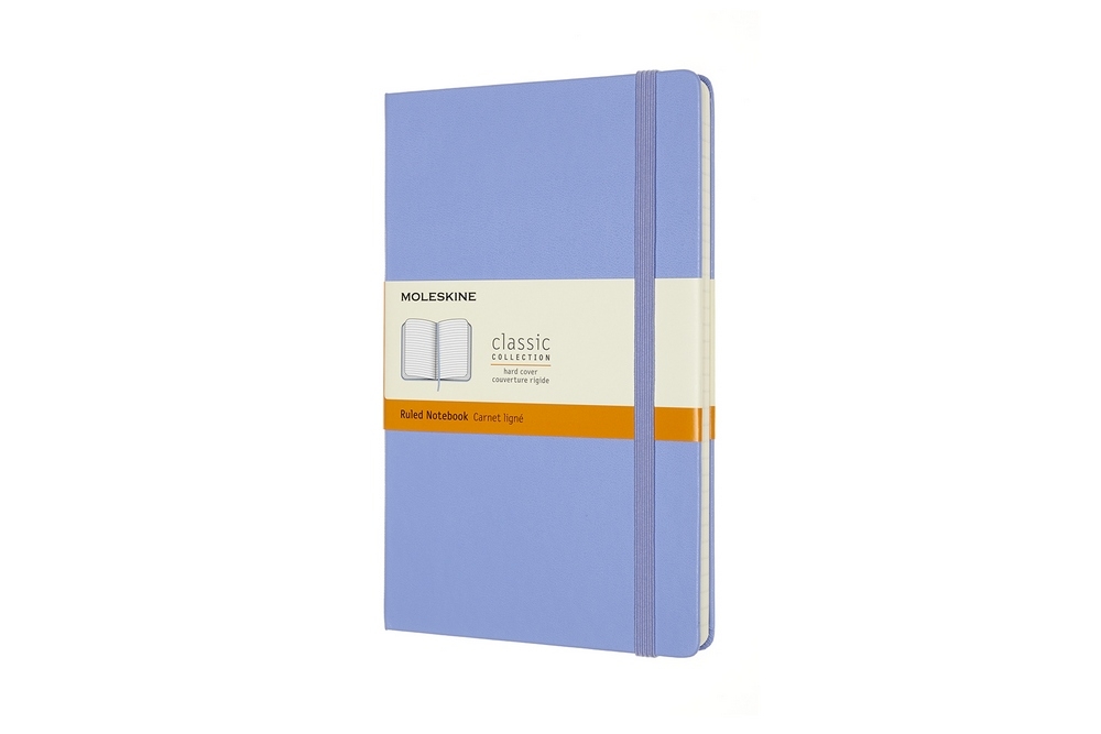 Moleskine Notizbuch Klassik Large Hardcover Hortensienblau, liniert von Moleskine