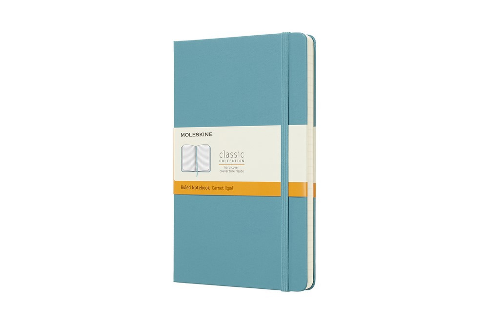 Moleskine Notizbuch Klassik Large Hardcover Riff Blau, liniert von Moleskine