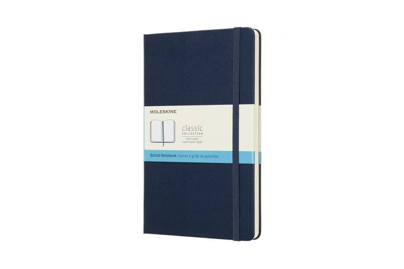 Moleskine Notizbuch Klassik Large Hardcover Saphir, punktkariert von Moleskine