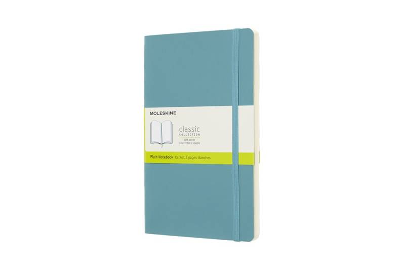 Moleskine Notizbuch Klassik Large Softcover Riff Blau, blanko von Moleskine