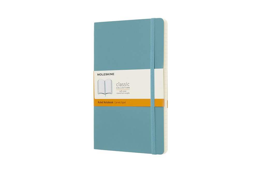 Moleskine Notizbuch Klassik Large Softcover Riff Blau, liniert von Moleskine
